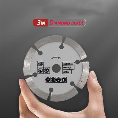 3-дюймовый режущий диск для доломита 75*2,0*10 мм, шлифовальный круг, пильный диск для угловой шлифовальной машины, для резки плитки, керамики, бетона, мрамора
