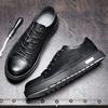Круглая головка ретро первый слой коровьей кожи повседневные туфли на шнуровке мужские британские мягкие подошвы деловые мужские кожаные туфли натуральная кожа ручная работа