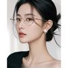 New Stylish Metal Frame Photochromic Women's Myopia Glasses Ultra Light Neutral Display White Anti Blue Light Glasses Quality