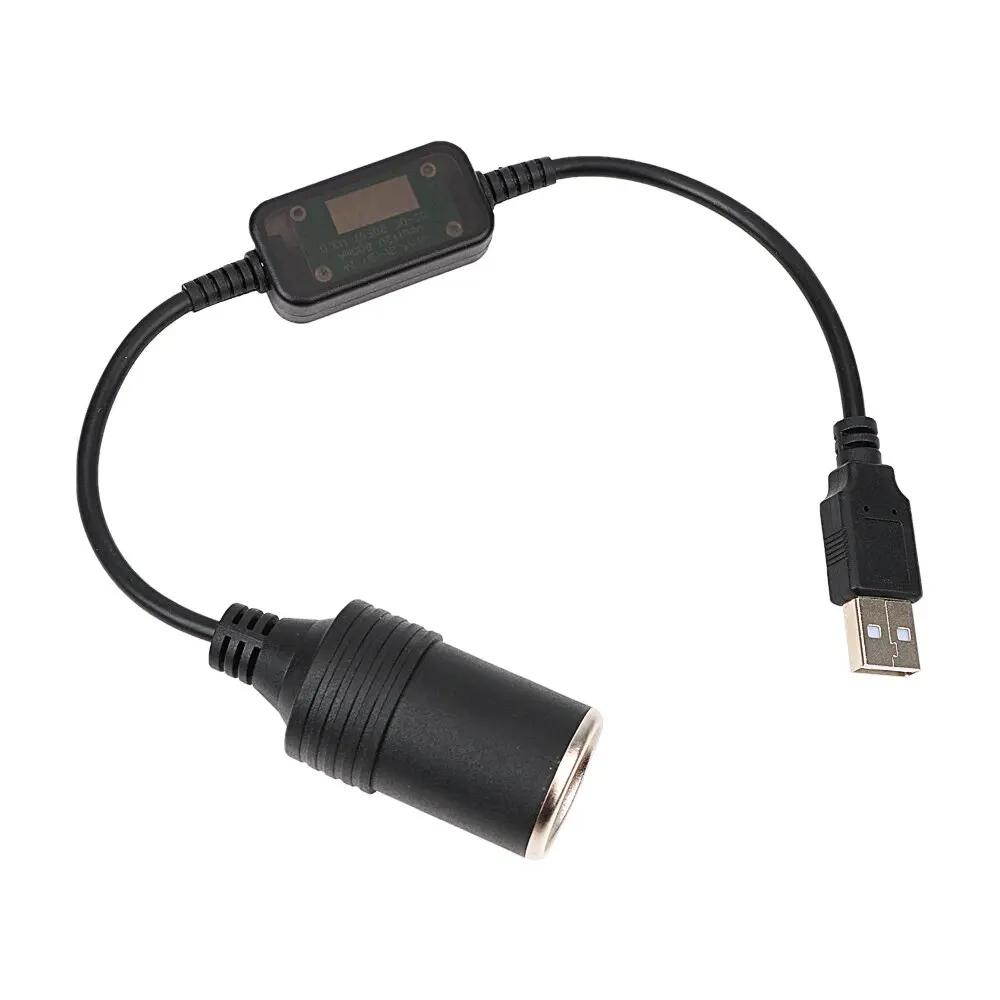Автомобильные аксессуары для интерьера Адаптер-разъем USB 5 В в 12 В Адаптер-преобразователь Проводной контроллер Кабель-зарядное устройство Гнездо