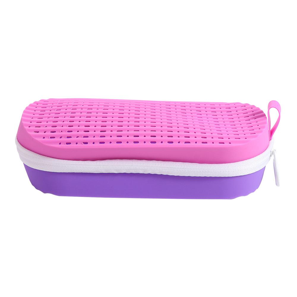 Silicone Swim Goggle Case Portable Waterproof Zipper Eyeglasses Case Soft with Drain Hole Swimming Goggles Protection Box