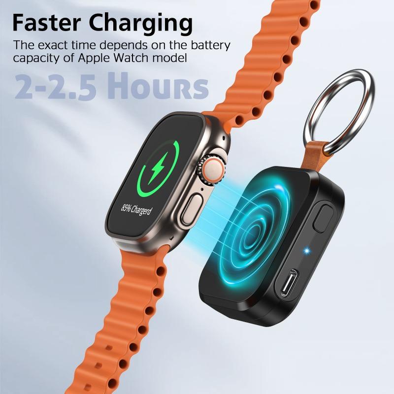 Беспроводная Power Bank для IWatch - Мини-зарядное устройство для Apple Watch 1200 мАч, Портативный магнитный компактный Power-аксессуар для умных часов