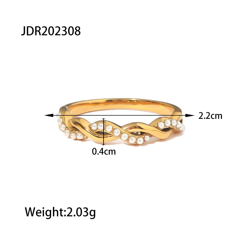 Youthway Gold Plated Stainless Steel Geometric Fashion Ring Waterproof Anti Allergic Colorfast Fashion Jewelry Unisex