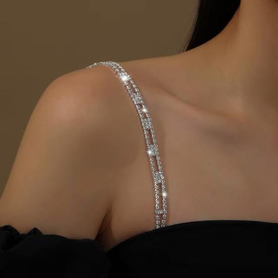 Bra Shoulder Strap Sparkling Rhinestone Anti-Slip Shoulder Straps Adjustable Women Underwear Accessories