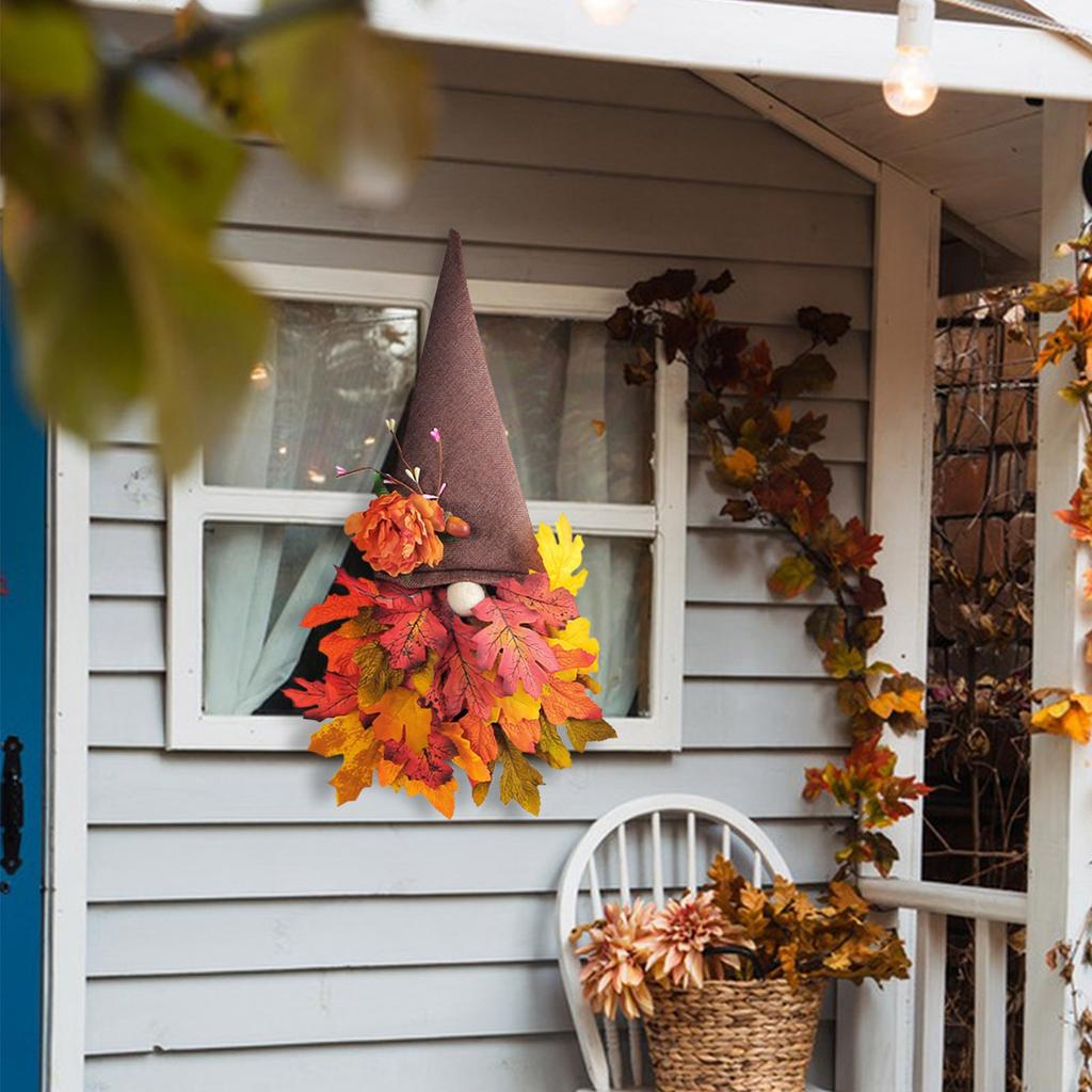 Осенняя вешалка для гномов, уличная садовая гирлянда на входную дверь, приветственное украшение, крючок для входной двери