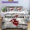 Linkin Park 3pcs Bedding Set Duvet Cover Closure Includes 1 Duvet Cover & 2 Pillowcases for All Seasons Bedroom Home Dorm Decor