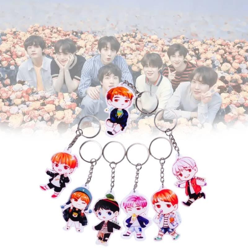 High-quality Bts Bangtan Boys Acrylic Key Ring Keychain Featuring Beloved Jung Kook Jimin Jin V Suga Jhope