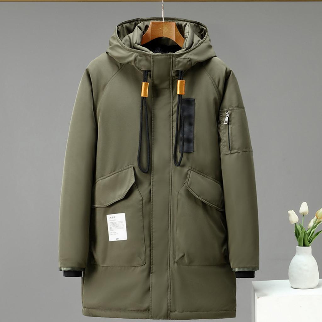 Winter Parka Men's Medium-length Plus Velvet Thickening Fat Loose Cotton Coat Fat Man Plus Size Jacket 4XL-10XL
