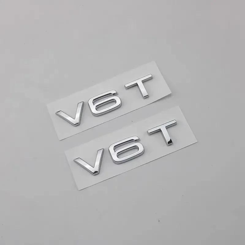 2 шт. Значок V6T V8T ABS 3D наклейка-листок V10 V12 боковая наклейка для автомобилей A4L A5 A6L A7 Q3 Q6 Q7 наклейка для смены модели