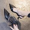 Women's Sandals Spring and Autumn All-match Rhinestone Chunky Heels High Heels Women's Shoes