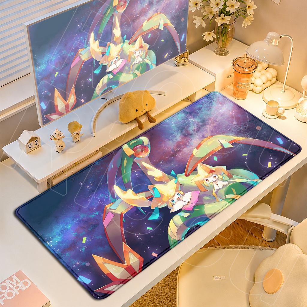 Locking Edge Notebook Keyboard Gaming Mat Mouse Pad Cute PJirachi Pattern Anime Mauspad Xxl Computer Office Accessories