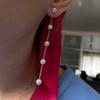 Модные длинные серьги с жемчугом для женщин, милые корейские серьги-подвески со стразами и кристаллами, свадебные украшения для вечеринки, подарки 2024