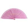Flamenco Spanish Wood Folding Fan Dots Pattern Modern Classical Vintage Wood Hand Fan for Dance Perfornamnces Party top sale