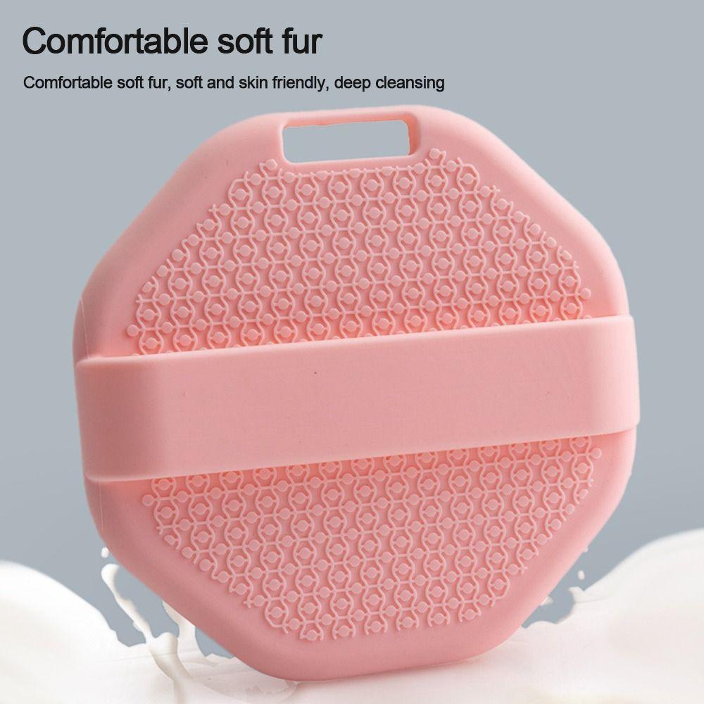 Силиконовая щетка для очищения душа, мягкая щетка для лица и тела, силиконовая мочалка для тела, нескользящие ручки, силиконовая щетка для тела, инструмент для ванны