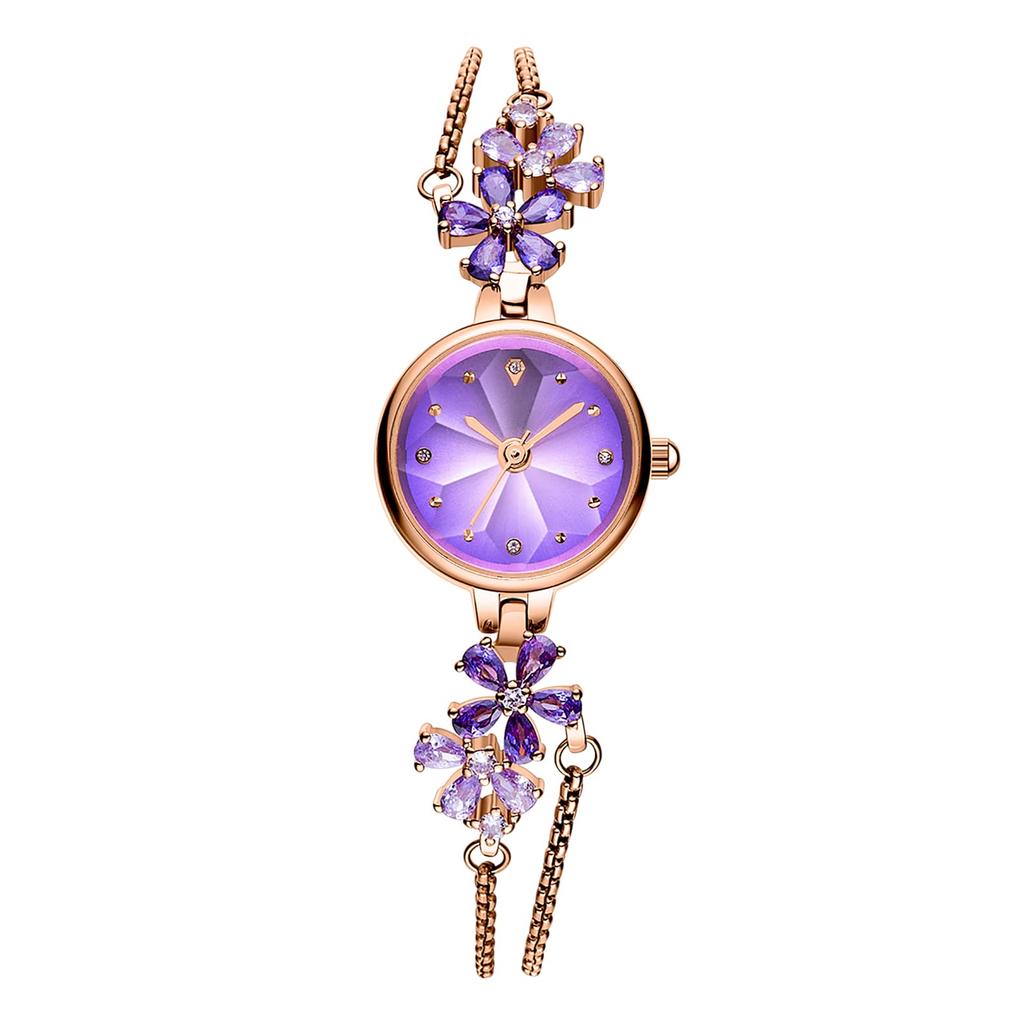 Time100 Рождественский подарок Новогодний подарок Женские часы Японский кварцевый браслет Многогранный стеклянный ремешок с кристаллами Водонепроницаемые часы Подарочная коробка для женщин