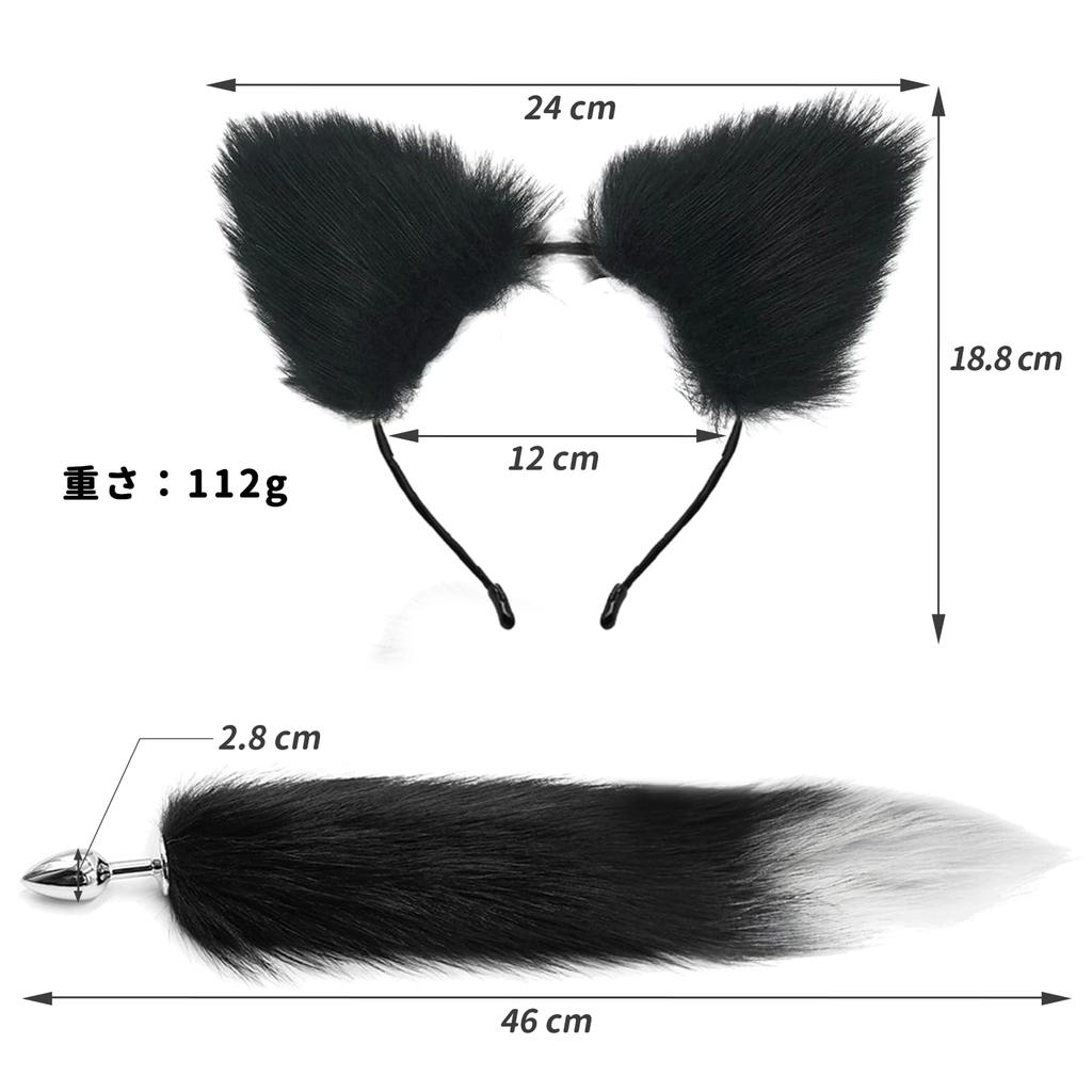 Анальная пробка-хвост Анальный хвост Товары для взрослых Вагинальная тренировка Анальное развитие Новичок Анальный дилдо Анальный стопор Унисекс Нержавеющая сталь Милая секс-игрушка Кошачье ухо
