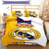 3pcs Custom Name Real Madrid Bedding Set Duvet Cover Closure Includes 1 Duvet Cover & 2 Pillowcases, Soft and Comfortable for All Seasons.