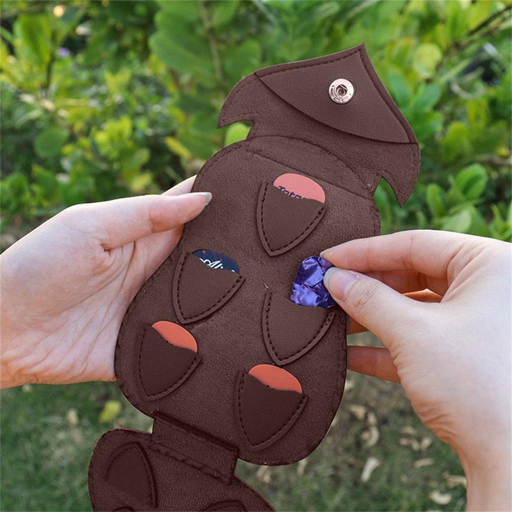 Держатель медиатора для гитары Чехол для медиатора, уникальный дизайн в форме совы с 18 слотами Подарки для музыкантов