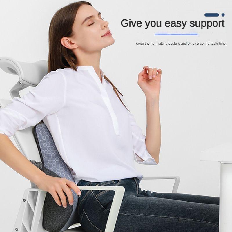 Подушка для поясницы для офисного кресла и автомобильного сиденья. Идеально сбалансированная подушка для поясницы из пены с эффектом памяти. Многоцелевая подушка для спины.