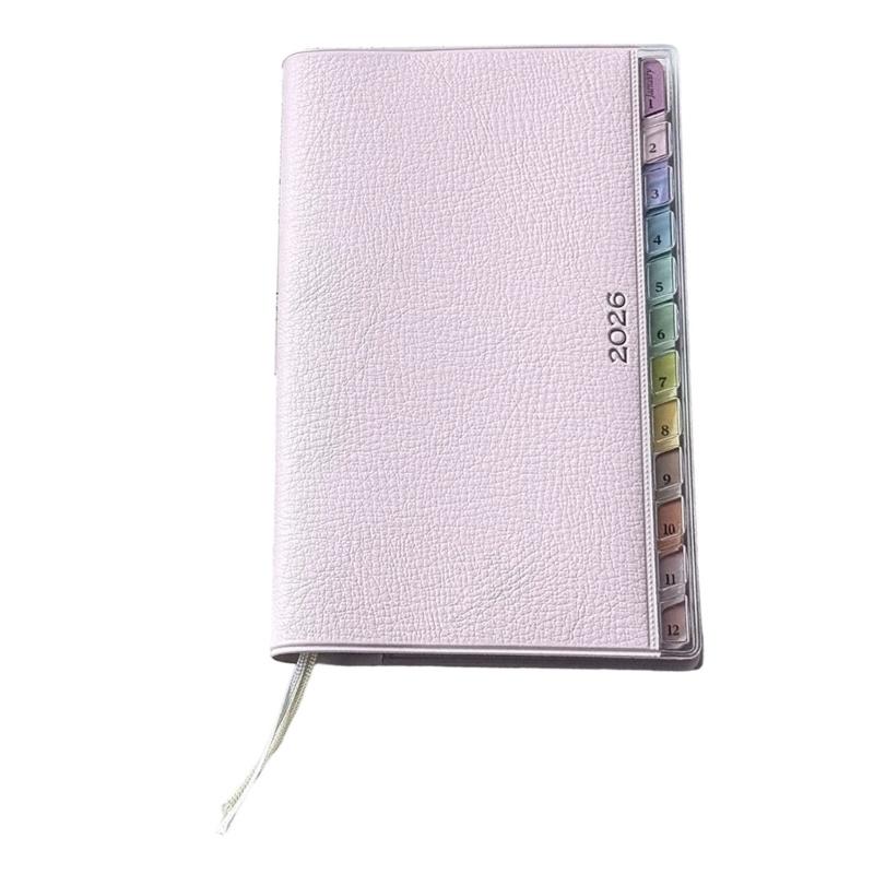 2026 Weekly Planner 220 Sheets Dated Leather Academic Planner with Ribbon Bookmarks For Men Women Student Daily Planning