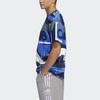 adidas Оригинальная футболка с трилистником и принтом по всей поверхности, коллаж с круглым вырезом и короткими рукавами, мужские топы, синий FM1554