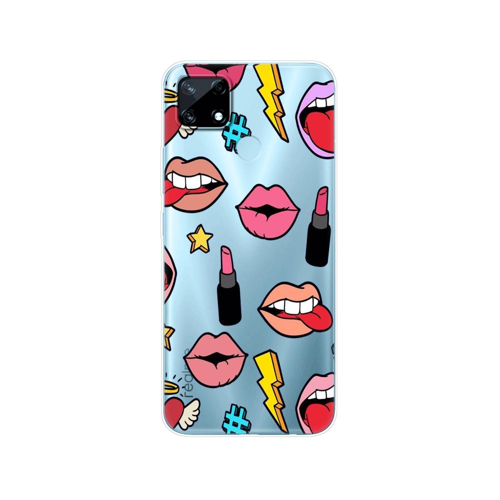 Для Realme C12 C25 C25S 7i Global Чехол Силиконовая задняя крышка для Realme Narzo 20 30A Чехол для телефона ТПУ Мягкий чехол-бампер Etui