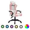 VidaXL Gaming Armchair with LED Office Chair Racing Chair Computer Chair Recliner RGB Pink 288004