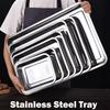 Прямоугольный поднос для чая из нержавеющей стали для дома, офиса, чайного дома, ресторана, сервировочное блюдо в японском стиле, кухонный бар