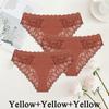 FINETOO 3PCS/Set Women Sexy Lace Panties Underwear Exotic Briefs Female Underpants Soft Lingerie Temptation Embroidery Intimates