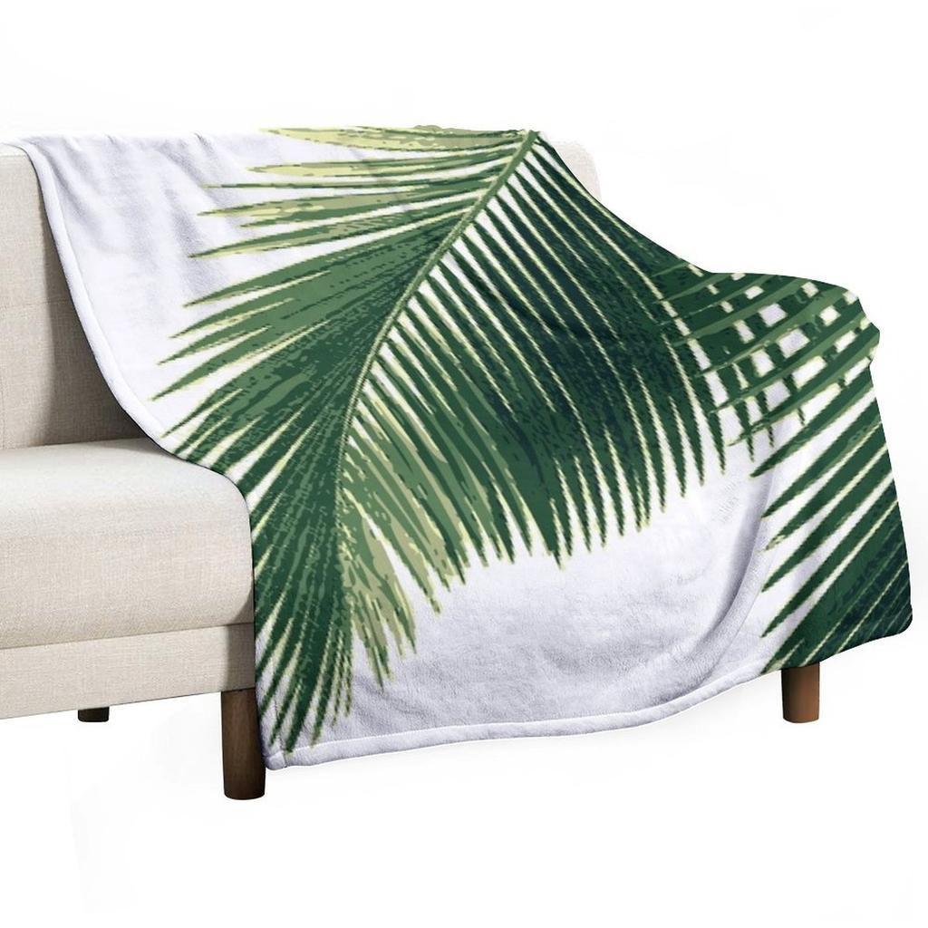 Tropical Palm Leaves Throw Blanket Camping Luxury for babies Sofa Throw Blankets