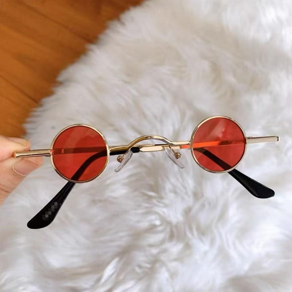 Супер маленькие круглые ретро солнцезащитные очки мини-круглая оправа фото маленькие очки мужские и женские солнцезащитные очки Punk Tide