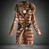 Winter new European beautiful women's cotton-padded clothes, down cotton-padded clothes medium and long women's cotton-padded clothes jacket spot