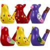 6pcs Ceramic Bird Whistles Funny Water Whistle Noise Makers Bathtime Musical Instrument Toys Kids Party Favors Gift Random Style