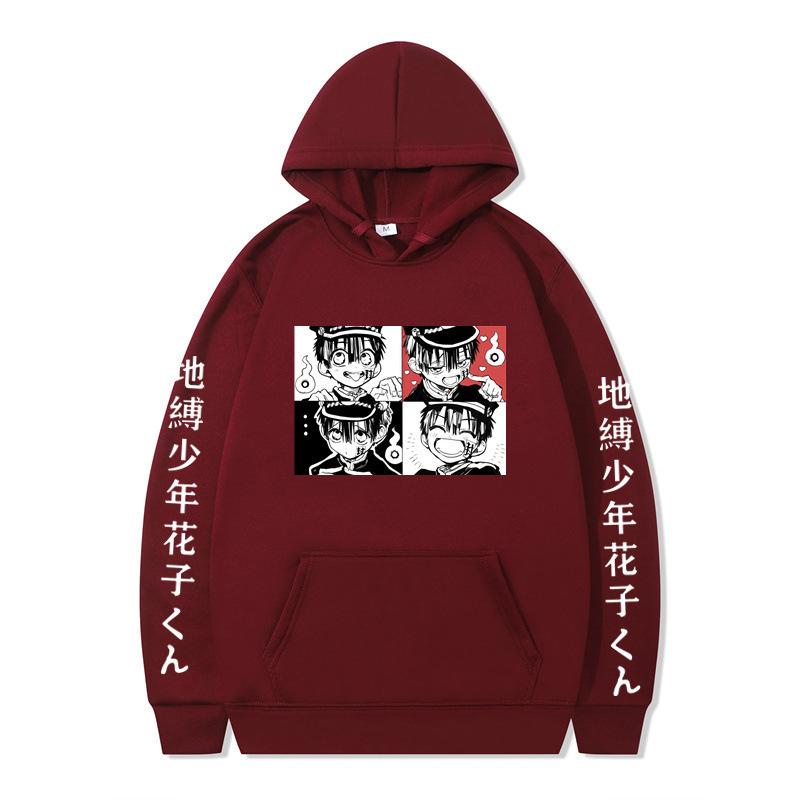 Японская анимация Туалетный Ханако-кун Толстовки с принтом Свитшот Унисекс Осень Зима Флис Уличная одежда Топы Sudaderas