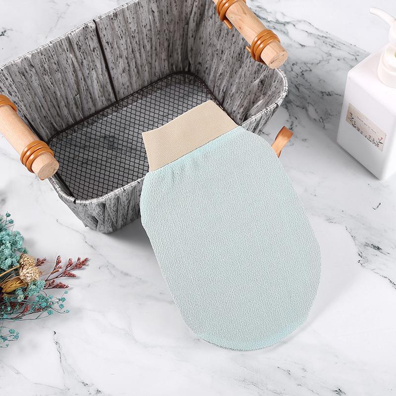 Отшелушивающая перчатка для душа с крупной абразивностью, однослойная, для глубокого очищения, удаления омертвевшей кожи, мочалка для взрослых