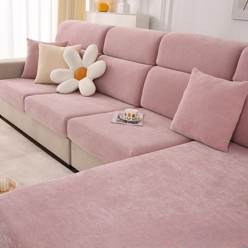 Чехол для дивана с защитой от кошачьих царапин, новый зимний утолщенный чехол из синели, универсальный нескользящий чехол для подушки без измерений