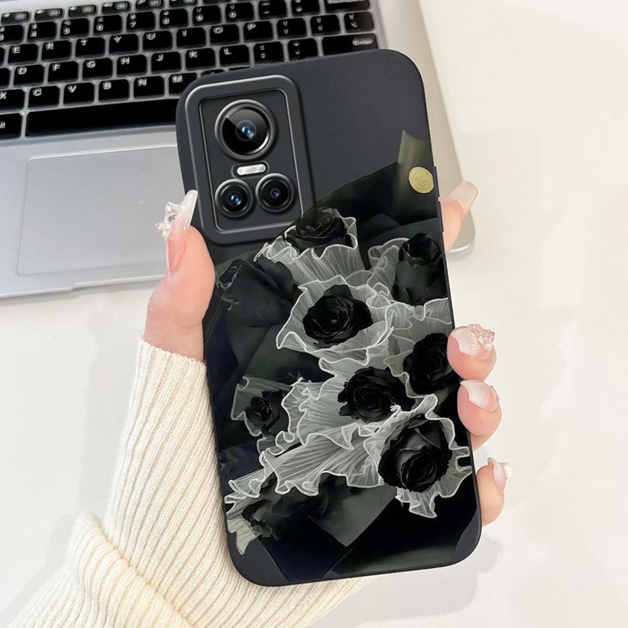 Чехол для Realme GT Neo 3 5G Новый Модный Цветочный Ударопрочный Силиконовый Мягкий ТПУ Матовый Чехол Для Realme GT Neo3 80W GTNeo3 Сумки для Телефона