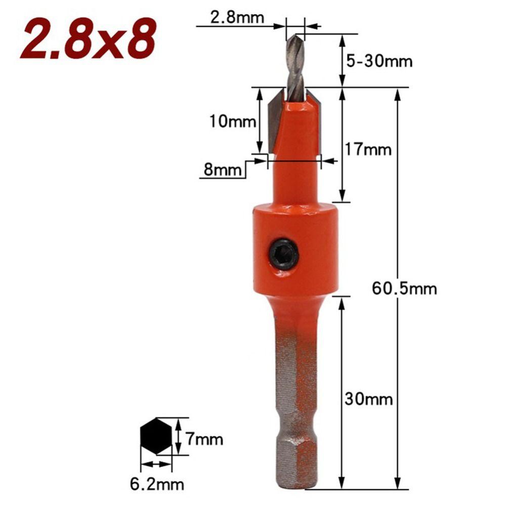 Wood Metal Hole Cutter Drilling Tools Woodworking Countersink Drill Bit Hex Shank Drill Bit