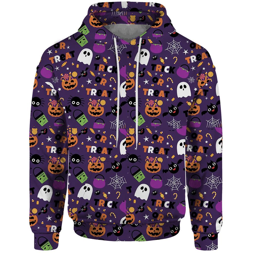 Толстовка Fear Christmas Pumpkin Новинка в категории Толстовки и свитшоты для мужчин без капюшонов Хэллоуин 2024 Призрачные конфеты Y2k Одежда для мужчин