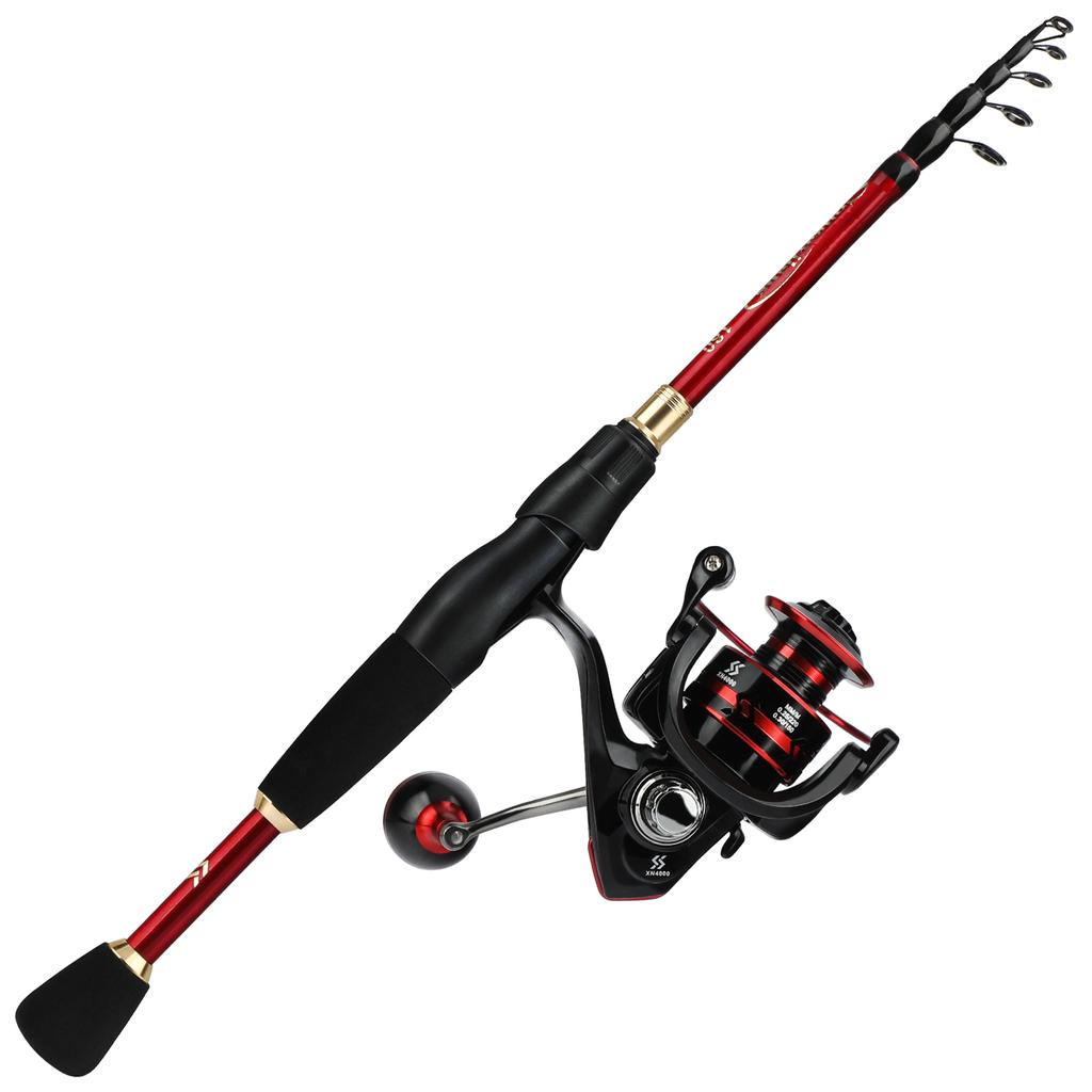 Telescopic Fishing Rod 5.0:1 Speed Metal Spool Fishing Reel Bass Freshwater Saltwater Outdoor Travel Fishing Tackle Rod Combo