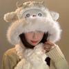 Thickened Plush Hat Sheep Ears Winter Warm Hat Cartoon Headgear  2025 Winter