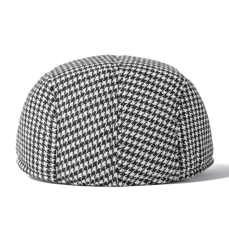 Осенне-зимняя кепка с утиным язычком Мужской берет для взрослых людей с зерном Кепка-хипстер с застежкой-молнией Кепка с утиным язычком для людей среднего и пожилого возраста