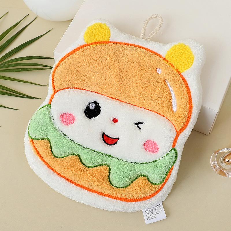 Милое полотенце для рук в форме хлеба и печенья, салфетка для уборки, утолщенная кухонная тряпка для уборки, мягкое полотенце для ванной, бытовые принадлежности