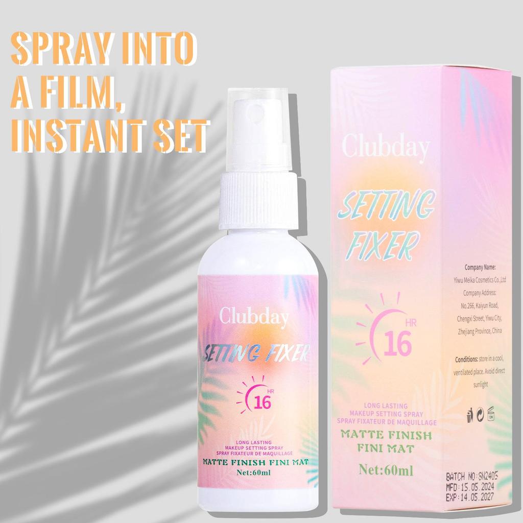 Moisturizing Matte Makeup Setting Spray, Long-lasting Oil Control, Waterproof, Clear Makeup Setting Spray