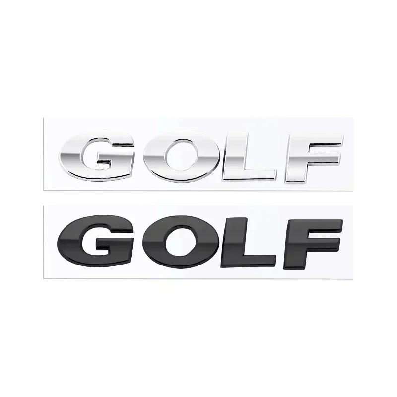 3D ABS GOLF Black Silver Chrome Sticker Car Styling Auto Rear Trunk Letters Logo Labeling Decal Badge Emblem For Volkswagen VW ed3