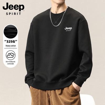 Мужская толстовка JEEP SPIRIT с круглым вырезом, принтом логотипа, свободного кроя