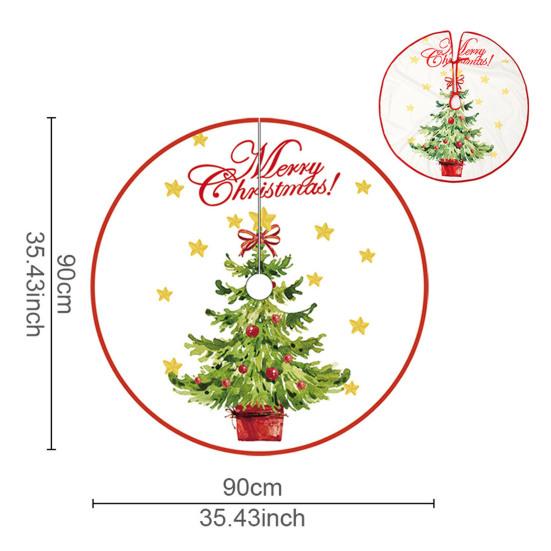 36 дюймов юбка для рождественской елки красная Санта снежинки снеговик олень юбка для рождественской елки праздничный декор для домашней вечеринки
