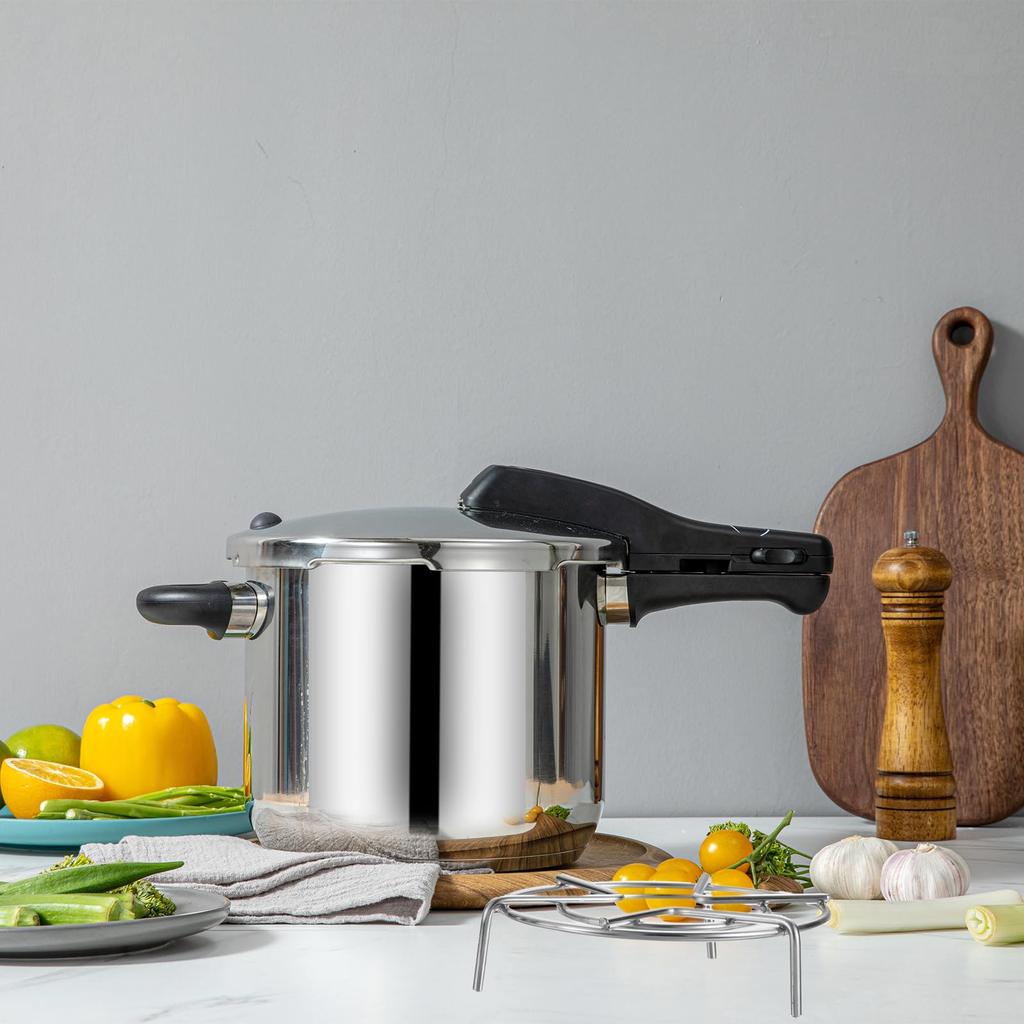 Uxcell Набор из 2 шт. Диаметр 6,3 дюйма Нержавеющая сталь Подставка-тренога, Пароварка для кастрюль, Электрических скороварок и Сковород, Серебристый (Высота 1,2"/2,8")