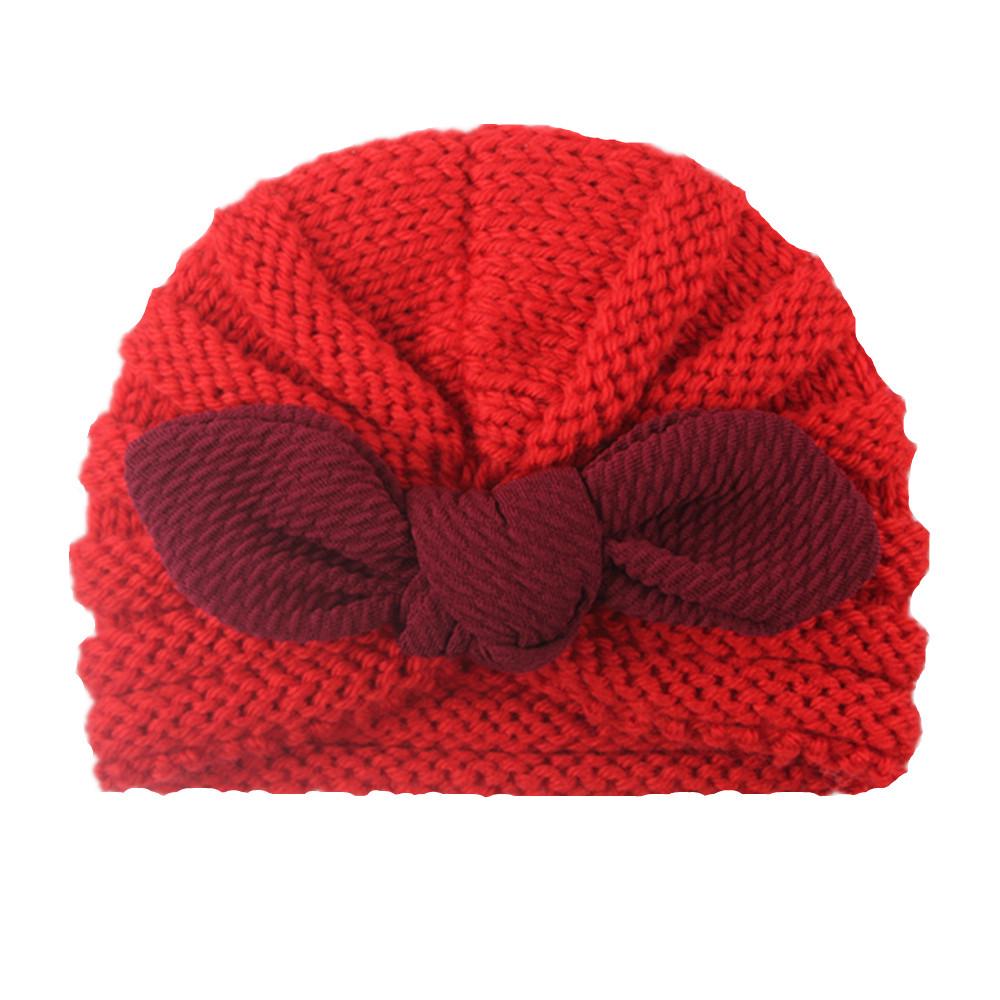 Детская шерстяная вязаная шапка с текстурой кукурузных зерен и кроличьими ушками - коллекция осень-зима 2022 года для мальчиков и девочек