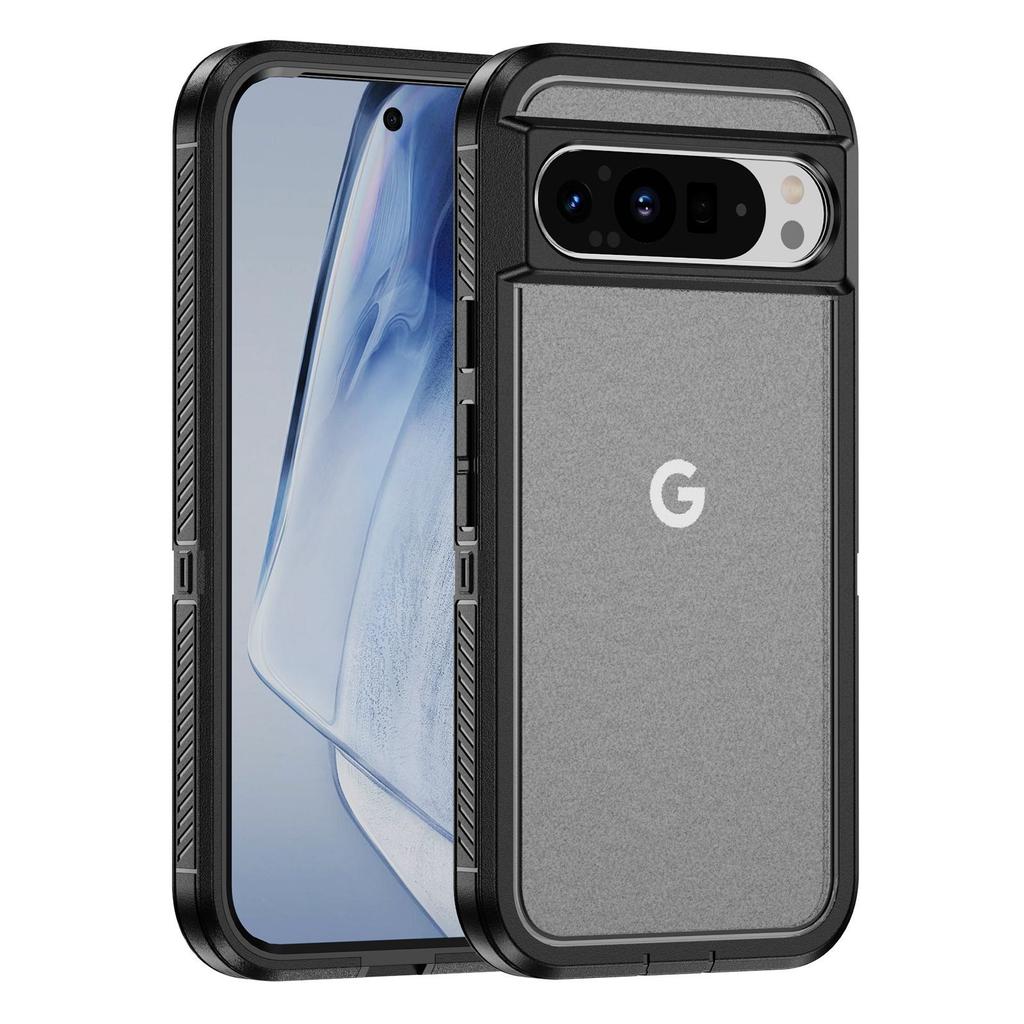 Чехол для телефона Pixel 9 Pro с тройной защитой: три в одном, полностью закрытые края, защита от падений, пыленепроницаемое отверстие, чехол для телефона с тройной защитой